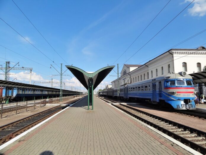 Železničná stanica Čop na Ukrajine. Foto: Jiří Mazal