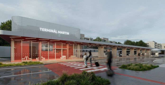 Vizualizácia víťazného návrhu autobusovej stanice v Martine. Zdroj: Martinská parkovacia spoločnosť