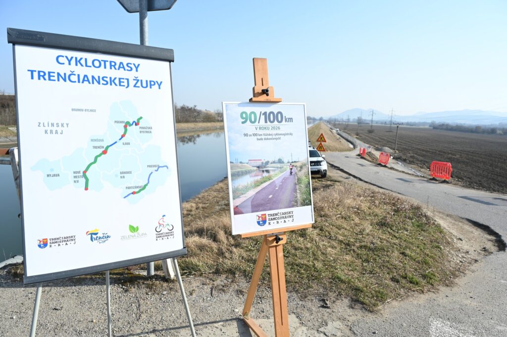 Výstavba Vážskej cyklomagistrály Nemšová – Dubnica nad Váhom – Ladce. Zdroj: Trenčiansky kraj