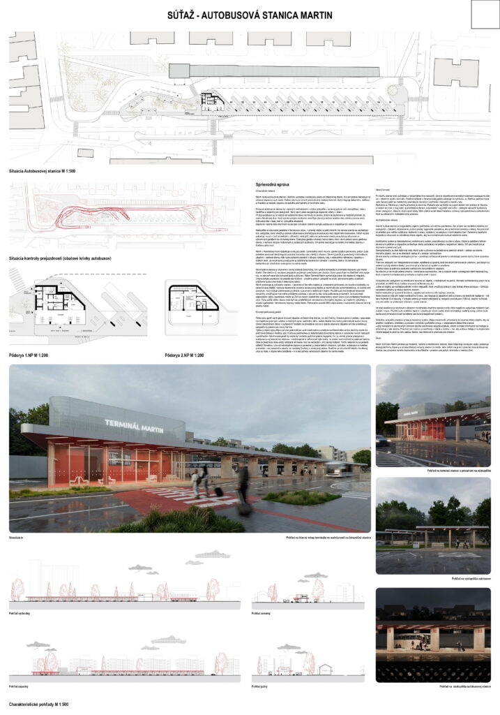 Víťazný návrh stanice v Martine. Zdroj: Slovenská komora architektov