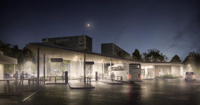 Vizualizácia autobusovej stanice v Snine