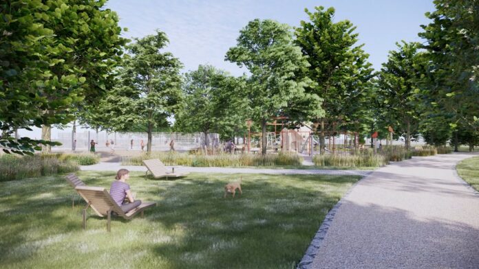 Mestský park v Banskej Bystrici (vizualizácia)