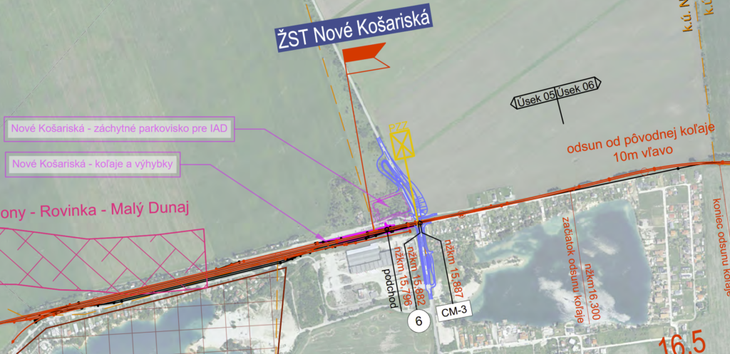 Náhradou pre Rovinku má byť stanica Nové Košariská, vzdialená približne 4,5 kilometra. Zdroj: Enviroportál