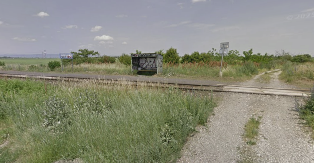 Stav zástávky Rovinka. Zdroj: Google Maps