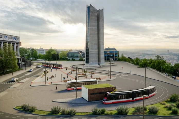 Vizualizácia obratiska na Strahove. Foto: DPP